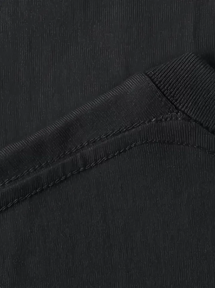 Pembe Panter Baskılı Erkek Oversize Günlük Kısa Kollu Tişört İlkbahar ve Yaz için Mükemmeldir - Siyah