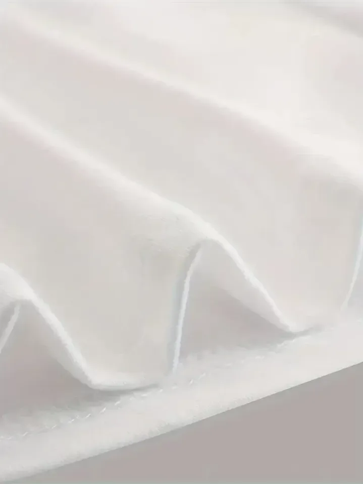 20/1 Penye Compack Ön Arka Ejder Baskılı Oversize Bisiklet Yaka T-shirt - Beyaz