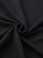 20/1 Penye Compack Baskılı Oversize Bisiklet Yaka m Kısa Kol Yazlık T-shirt - Siyah