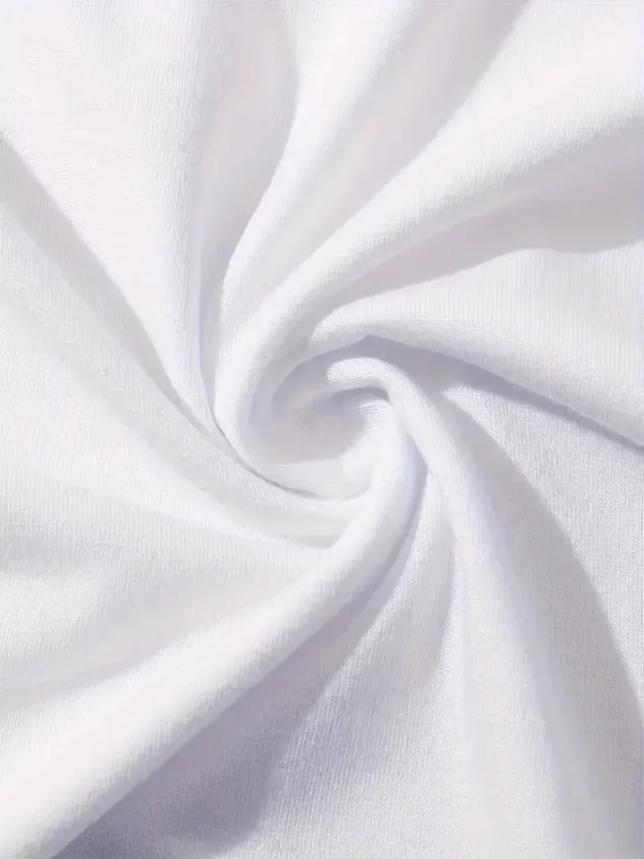 20/1 Penye Compack Baskılı Oversize Kahve Desenli Kadın Kısa Kol T-shirt - Beyaz