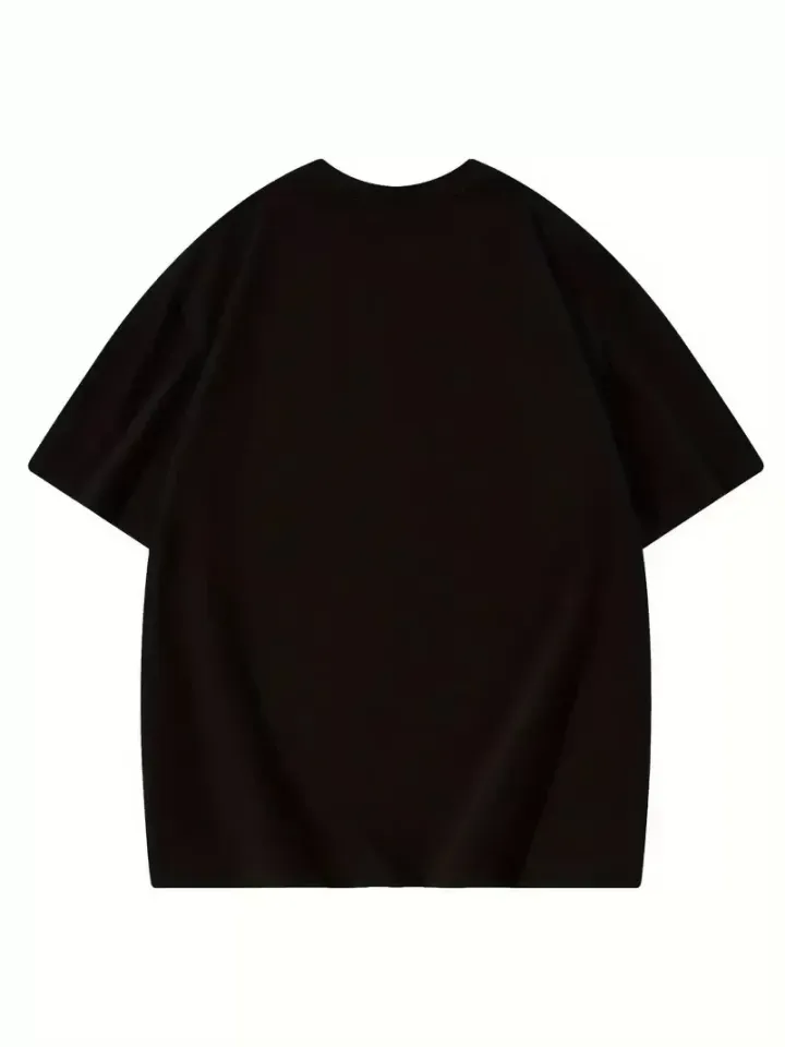 Thousand Ön Arka Baskılı Oversize Bisiklet Yaka T-shirt - Siyah