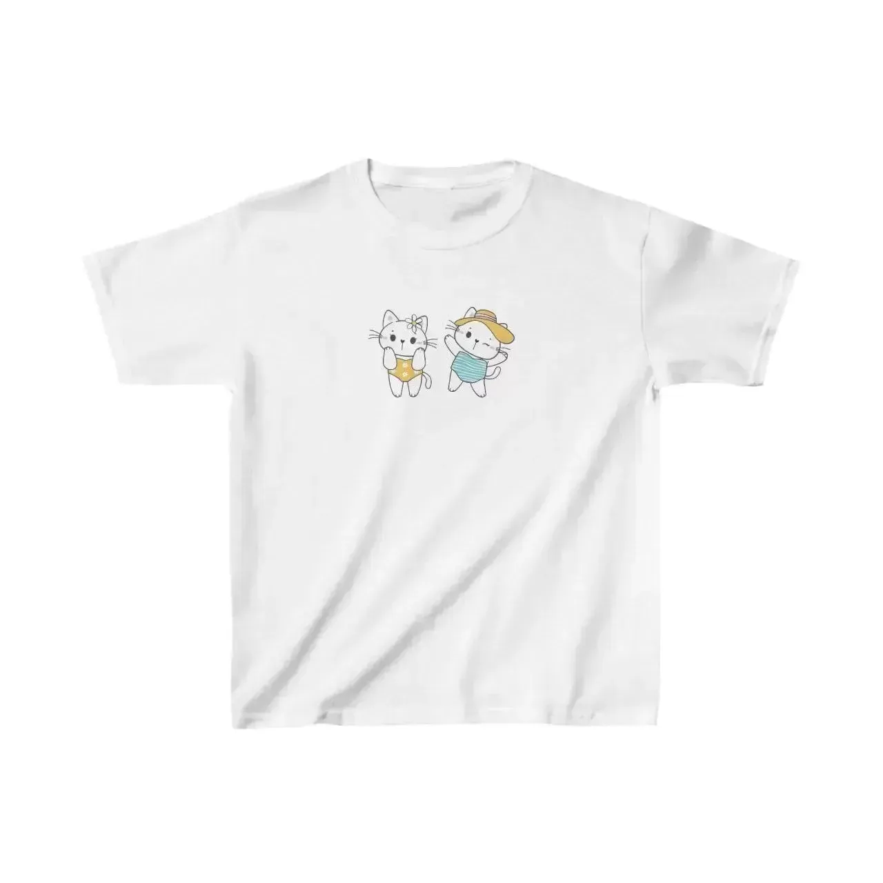 Unisex Çocuk Baskılı T-Shirt - Beyaz