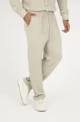 Jakar Kutu Desenli Baggy Eşofman Pantolon - Gri