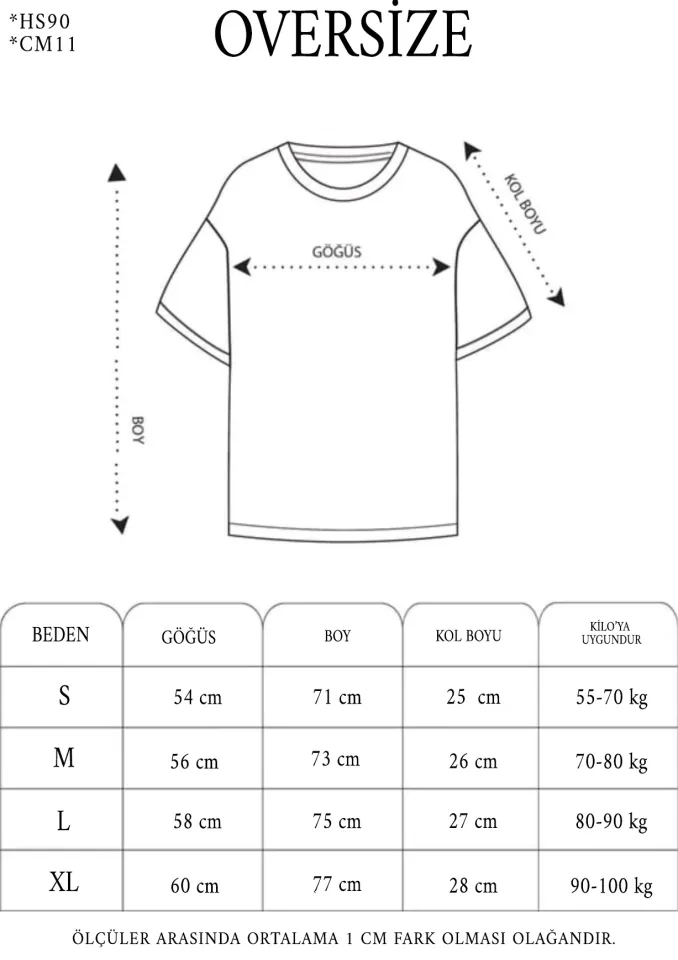 Unisex Basic Bisiklet Yaka Oversize T-Shirt - Beyaz
